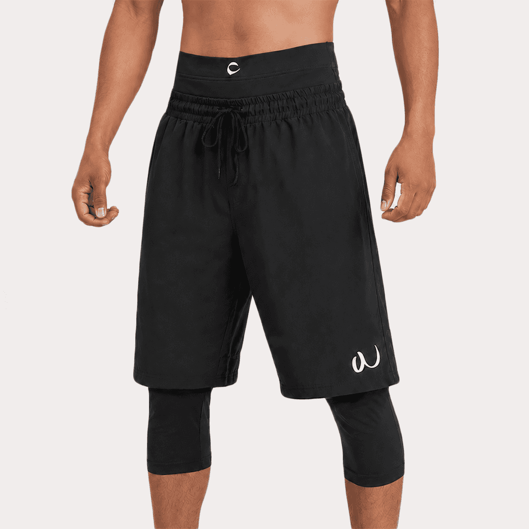 Double Layer Awrah Short by TrueAwrah, modest activewear designed for awrah coverage